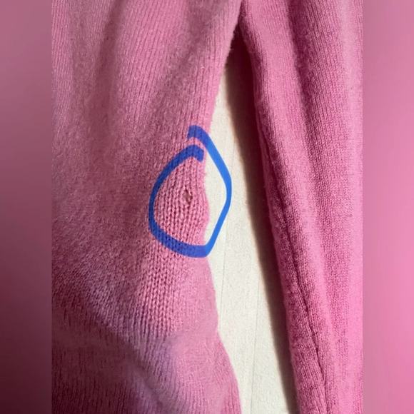 EVIE Cashmere Wool Blend Turtleneck Sweater Pink Large - Picture 9 of 15